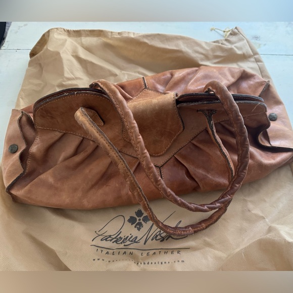 Patricia Nash Tan Leather Shoulder Bag Large Lionel Purse - Picture 4 of 16